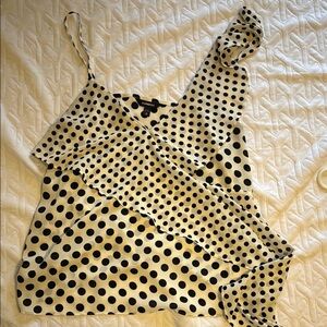 Black and White Polka Dot Women's Top